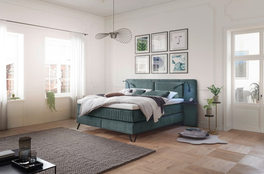 ED Exciting Design Boxspringbett Milazzo: Luxuriöser Schlafkomfort in Vogue-Mikrofaser mit 7 Farboptionen und innovativem 9-Zonen-Tonnentaschenfederkern