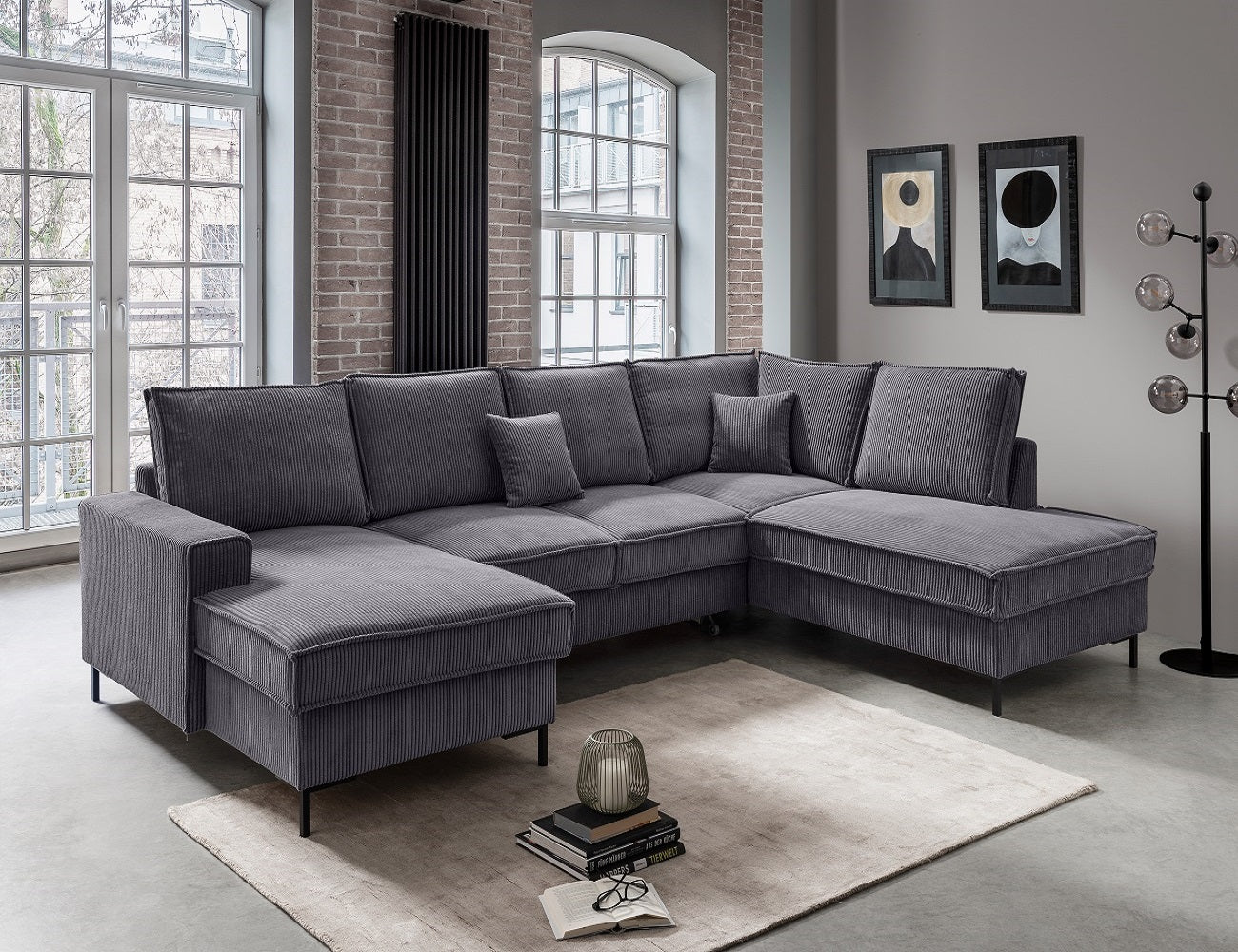 Wohnlandschaft Rom - mit Schlaffunktion und Bettkasten