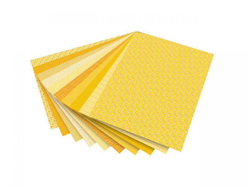 Folia Motivkarton »Basics Gelb«, 270 g/m², 50 x 70 cm, 10 Bogen