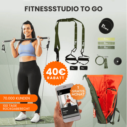 Mrs. Balance Fitnessstudio to Go (inkl. App) - Alle Tools + Bag / GOTHAM Green