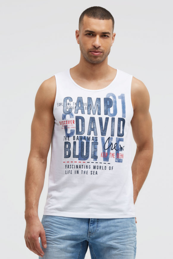 CAMP DAVID Muskelshirt mit Logo Prints