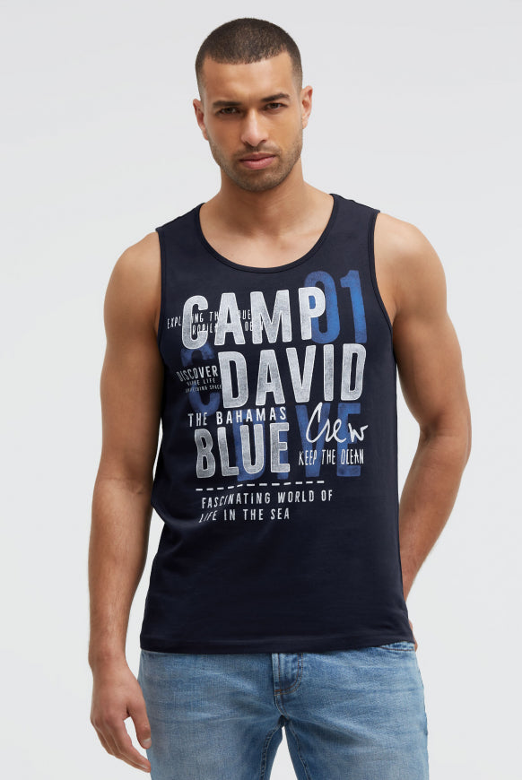 CAMP DAVID Muskelshirt mit Logo Prints