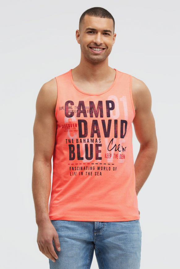 CAMP DAVID Muskelshirt mit Logo Prints