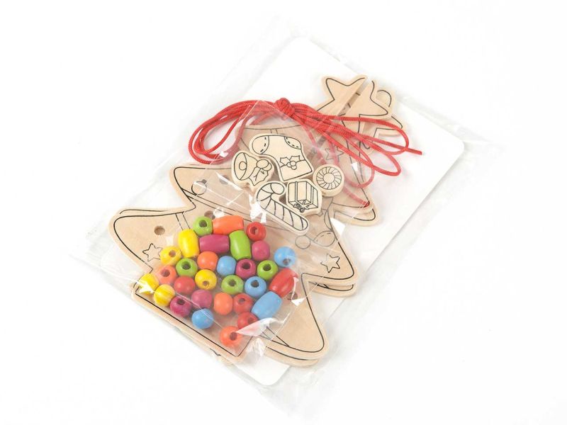 Spielheld DIY Weihnachtsbaum zum Bemalen und Fädeln