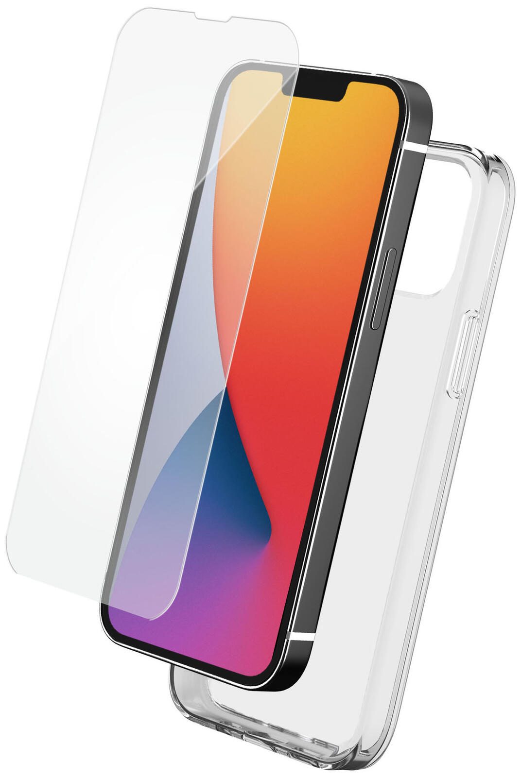 BigBen Handy-Cover Tasche+Glas für iPhone 14 transparent
