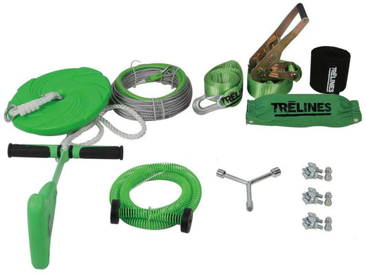 Trelines Seilrutsche mit Bremse, 30 m