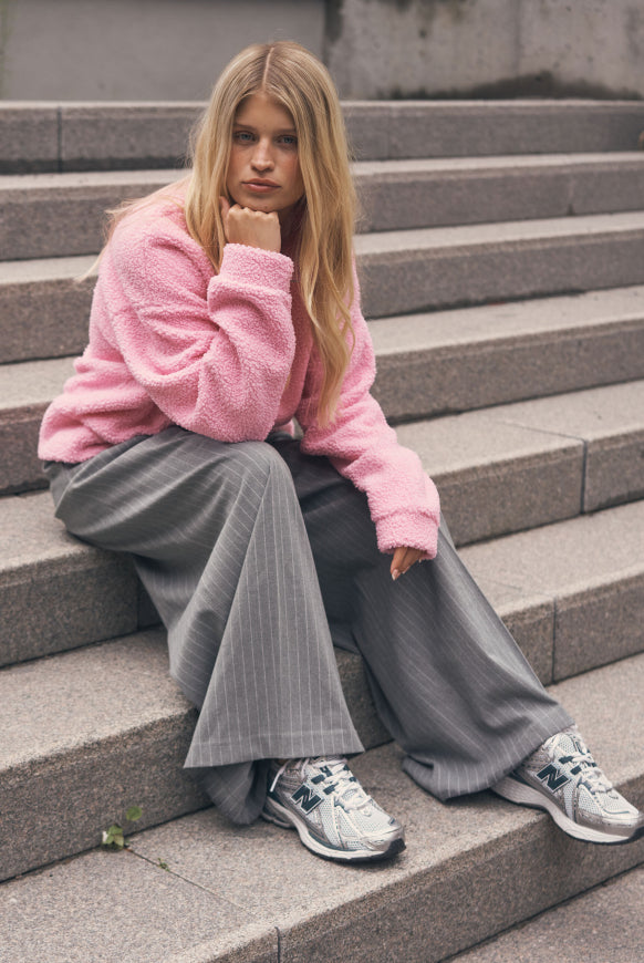 SENSES.THE LABEL Nadelstreifenhose PE:RI mit extra weitem Bein