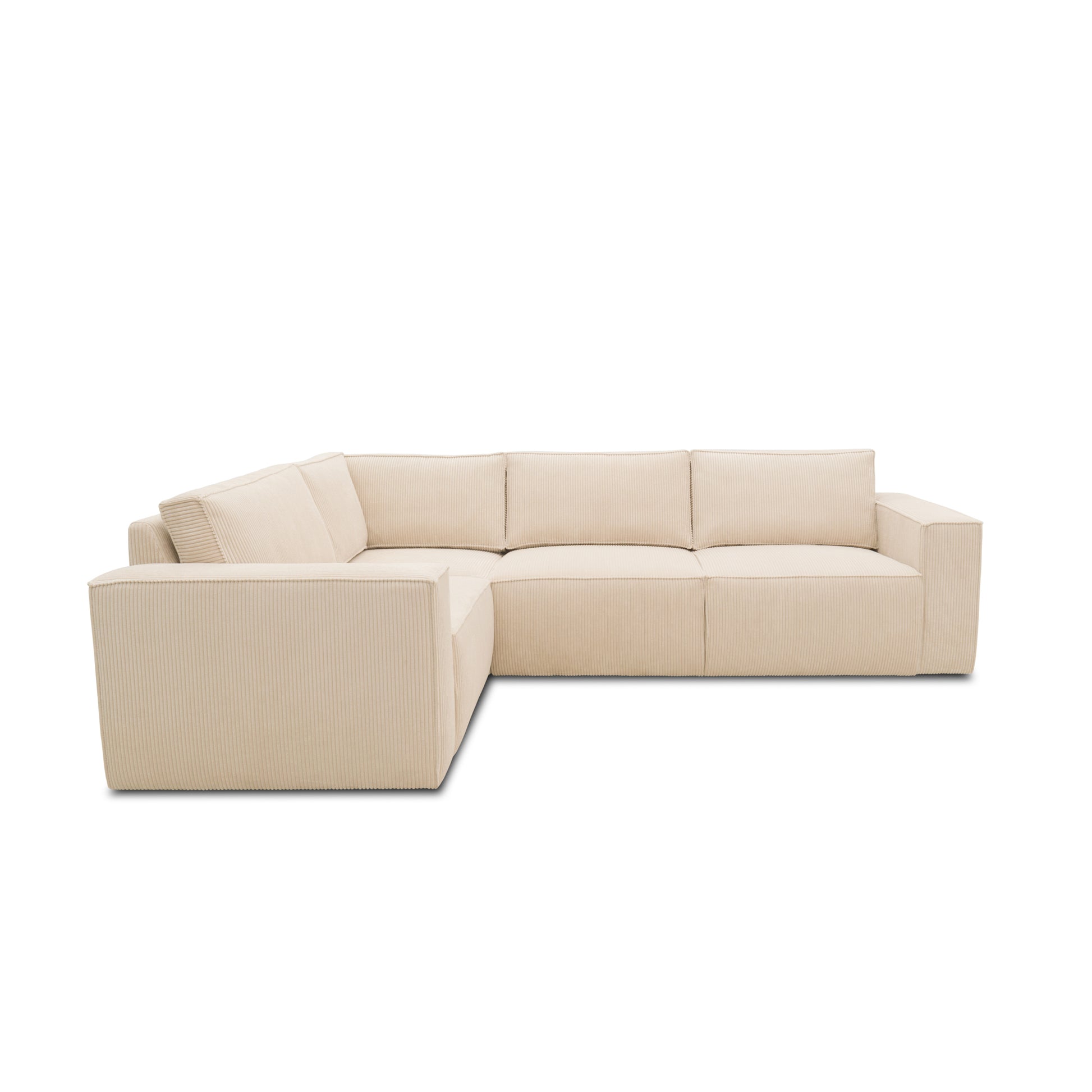 Ecksofa 101 017, Sofa, L-Form, Cord-Sofa, Couch, Polsterecke, Eckcouch, 277 x 197 x 84 cm (BxTxH)   Aosom