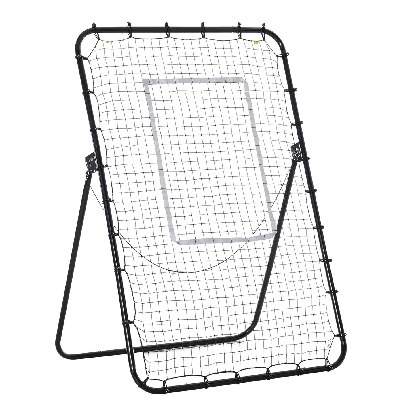 HOMCOM Fußball Rebounder Klappbares Fußballtor Kickback Rückprallwand 123x73x1785 cm 4 Verstellbare Stufen Schwarz für Training & Spaß   Aosom.de