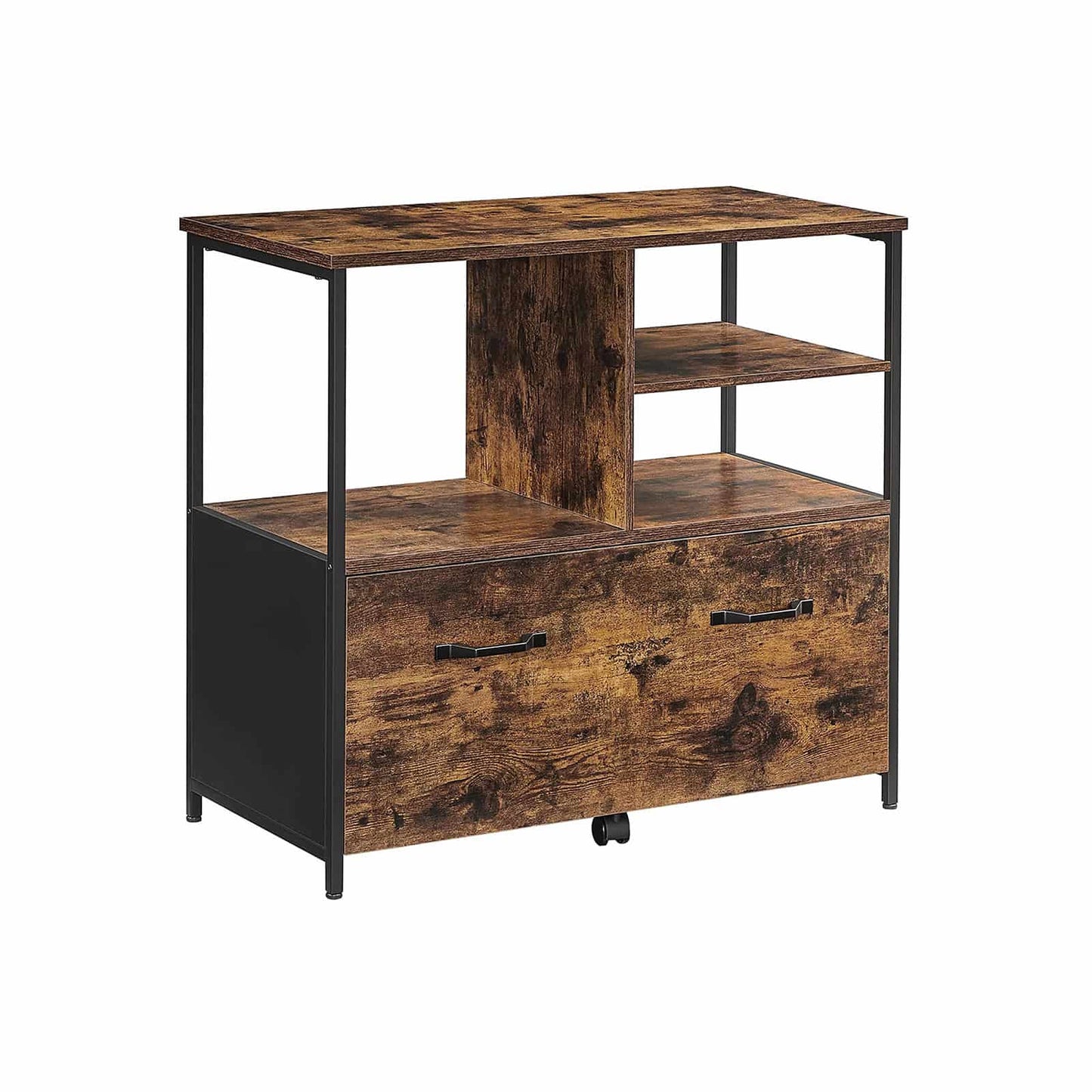 Industriestil Aktenschrank Vintagebraun-Schwarz