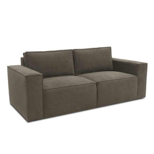 Sofa 100017, 2-Sitzer mit Rückenkissen und Armlehnen, 2er Couch, 210 x 93 x 84 cm (BxTxH), schlamm   Aosom