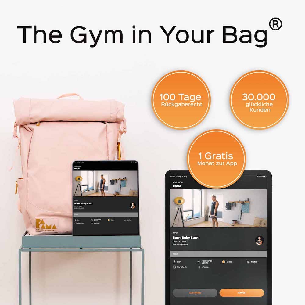 PAKAMA Fitnessstudio to Go (inkl. App) - PARIS Pink