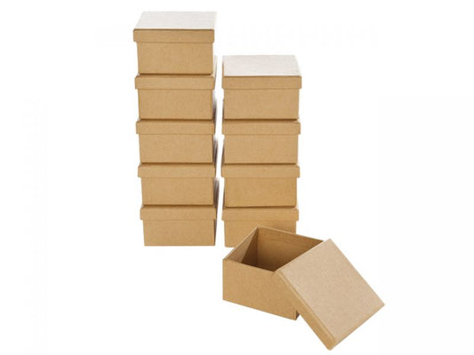 Folia Pappboxen quadratisch, 10 Stück