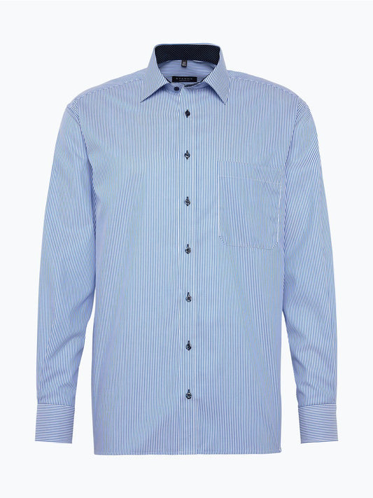 Eterna Comfort Fit Hemd Bügelfrei Herren Comfort Fit Baumwolle Kentkragen gestreift