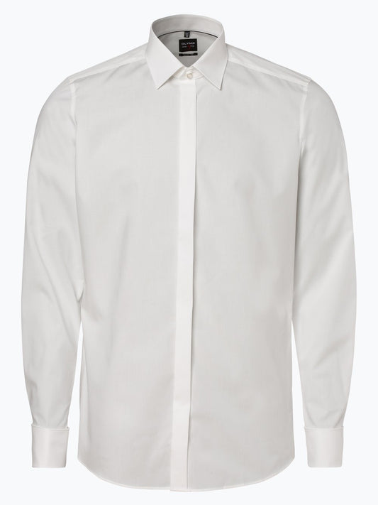 OLYMP Level Five Hemd mit Umschlagmanschetten Herren Slim Fit Baumwolle Kentkragen