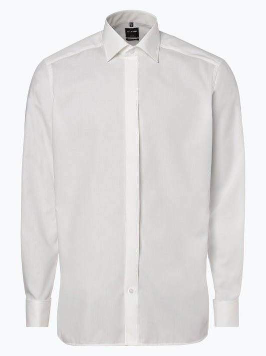 OLYMP Luxor modern fit Hemd mit Umschlagmanschetten Herren Baumwolle Kentkragen