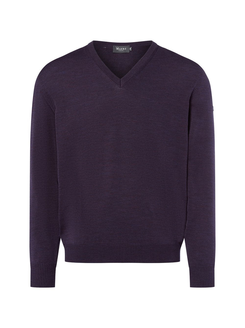 MAERZ Strickpullover aus Merinowolle Herren Schurwolle meliert