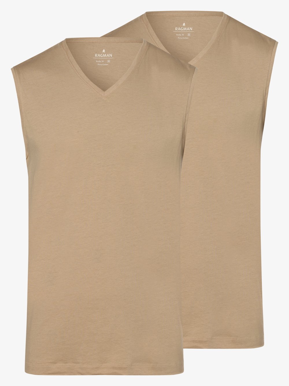 Ragman Unterhemd im 2er-Pack Herren Jersey