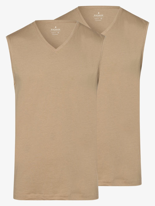 Ragman Unterhemd im 2er-Pack Herren Jersey