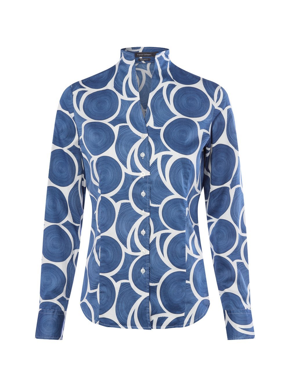 Franco Callegari Bluse Damen Regular Fit Baumwolle gemustert