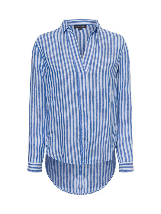 Franco Callegari Leinenbluse Damen gestreift