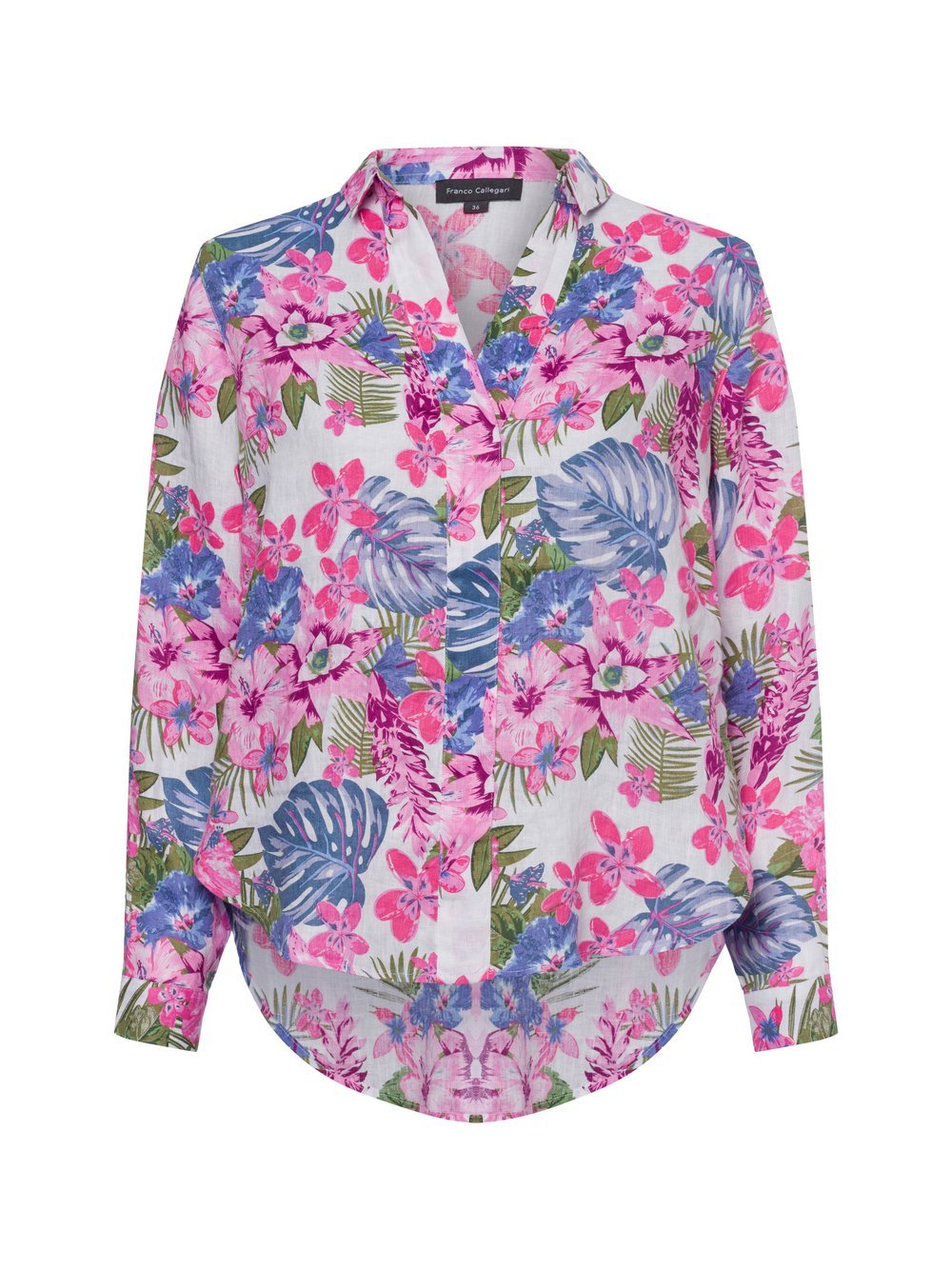 Franco Callegari Leinenbluse Damen gestreift