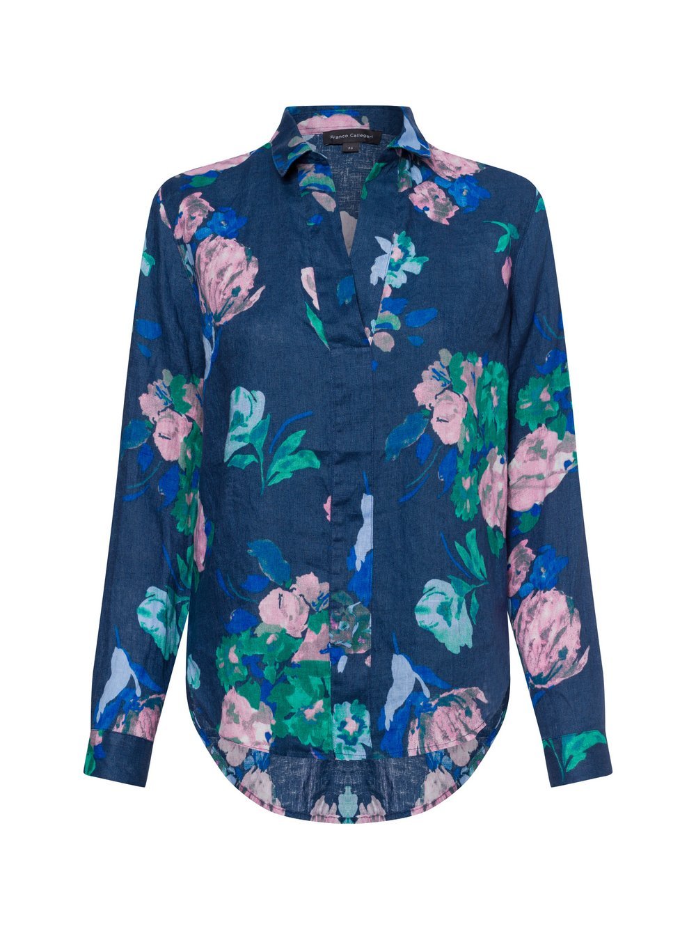 Franco Callegari Leinenbluse Damen gestreift