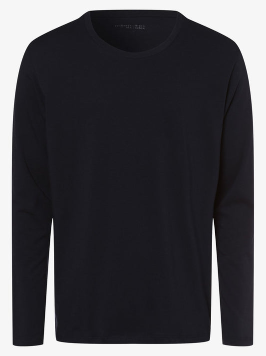 Schiesser Pyjama-Shirt Herren Baumwolle