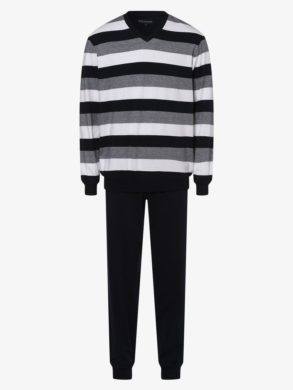 Schiesser Pyjama Herren Jersey gestreift