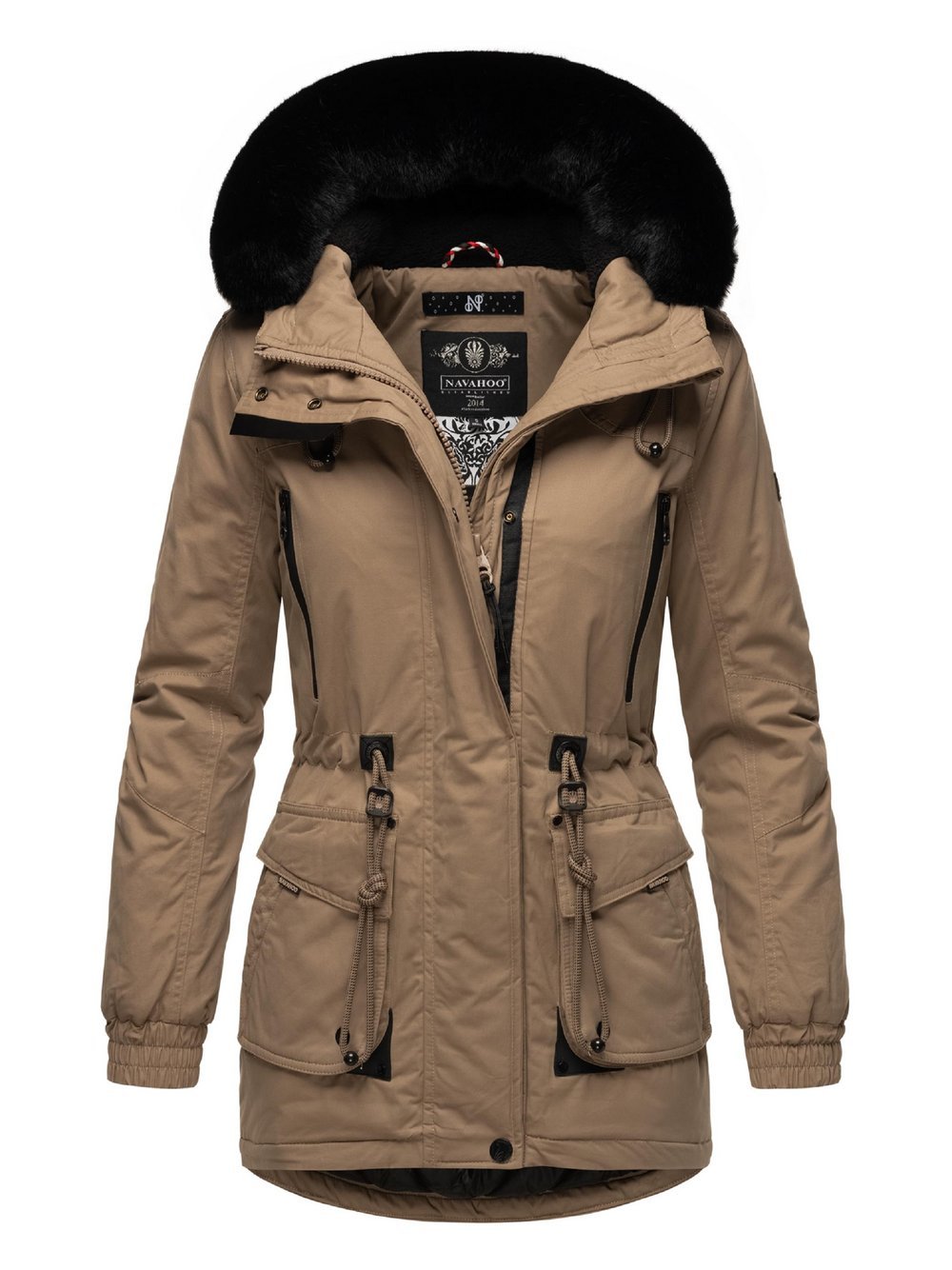 Navahoo Wintermantel Damen Baumwolle