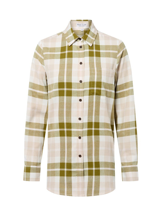 Marie Lund Hemdbluse Damen Regular Fit Baumwolle kariert