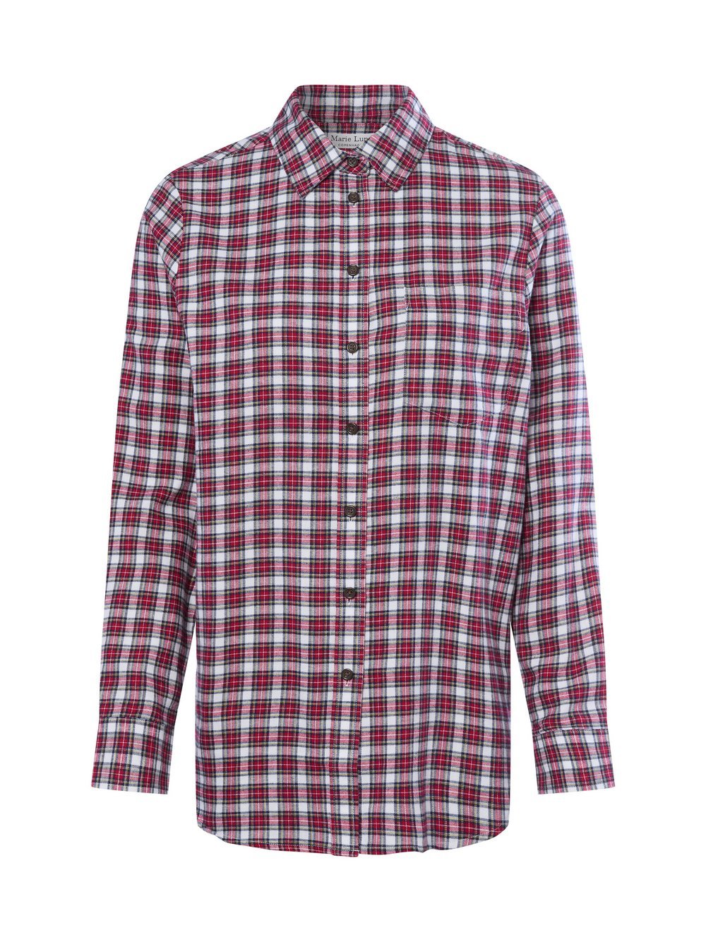 Marie Lund Hemdbluse Damen Regular Fit Baumwolle kariert
