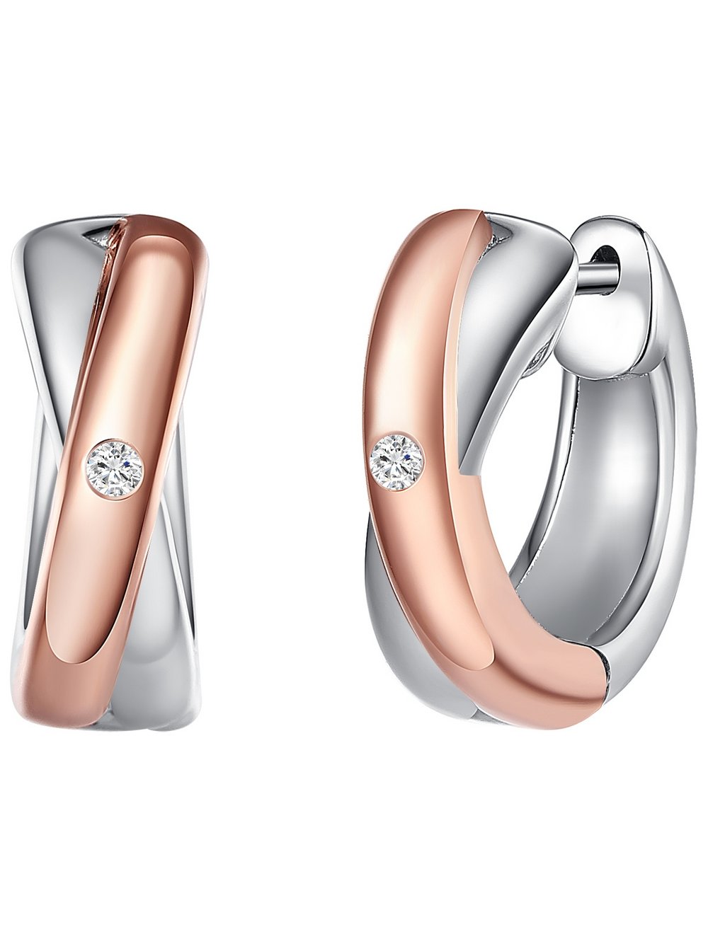 Rafaela Donata Diamant-Creolen Damen Sterlingsilber