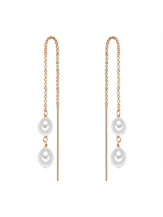 Valero Pearls Perlen-Ohrhänger Damen Sterlingsilber roségold