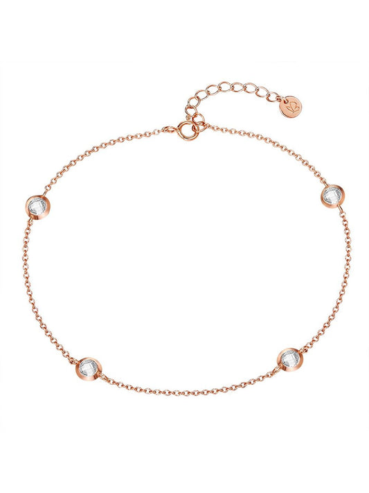 Glanzstücke München Fußkette Damen Sterlingsilber roségold