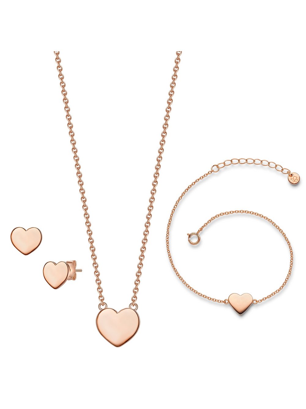Glanzstücke München Schmuckset Damen Sterlingsilber roségold