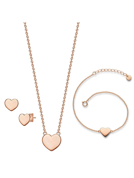 Glanzstücke München Schmuckset Damen Sterlingsilber roségold