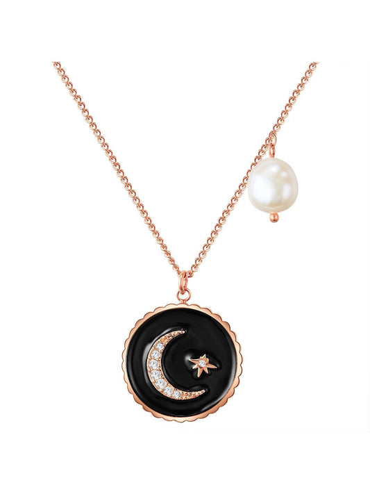 Valero Pearls Halskette Damen Edelstahl roségold