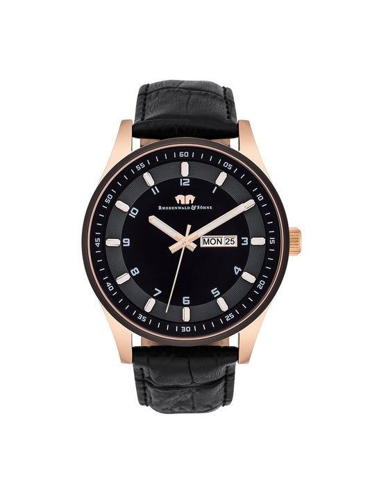 Rhodenwald & Söhne Armband-Uhr Herren Edelstahl roségold