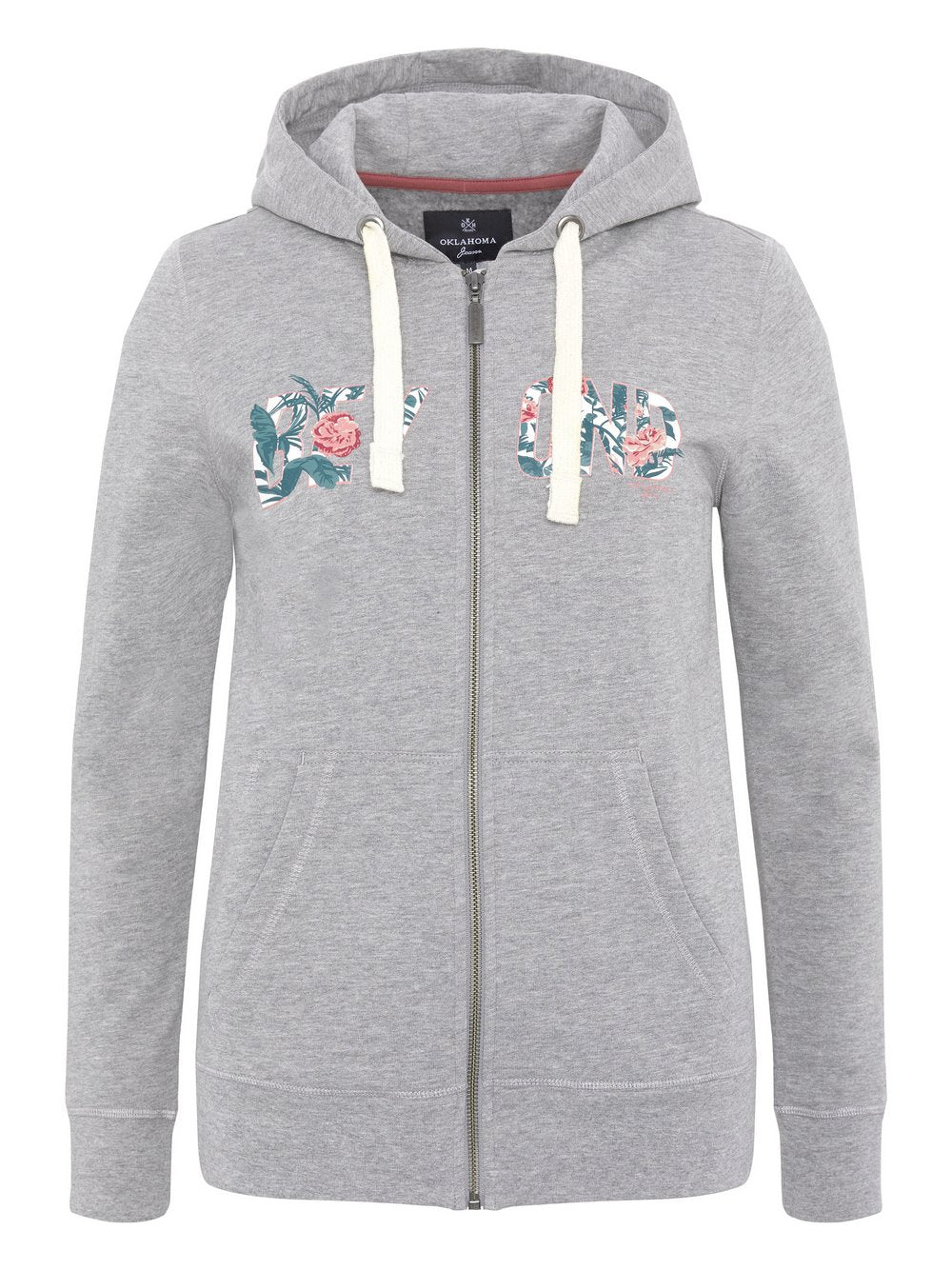 Oklahoma Jeans Sweatjacke Damen Baumwolle bedruckt