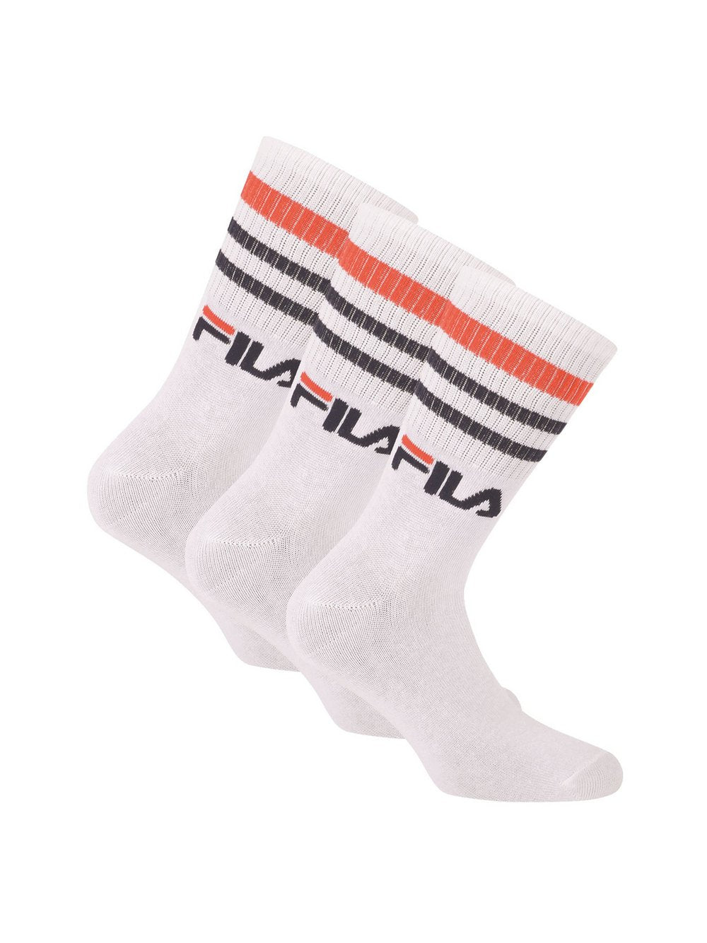 FILA Socken 3er Pack Damen Baumwolle gestreift