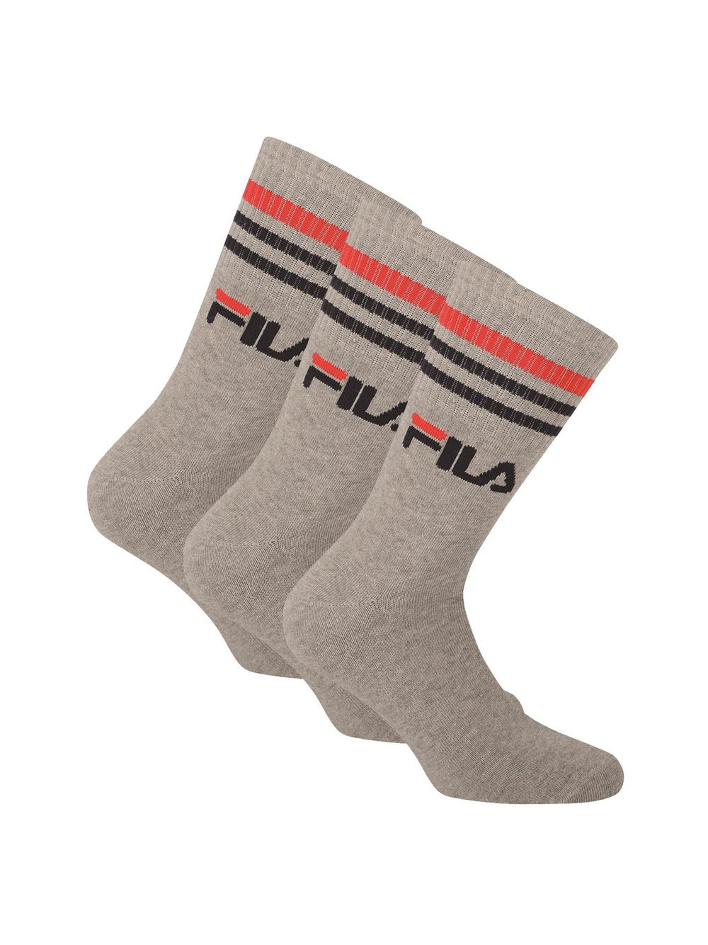FILA Socken 3er Pack Damen Baumwolle gestreift