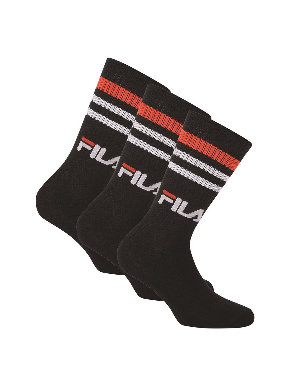 FILA Socken 3er Pack Damen Baumwolle gestreift