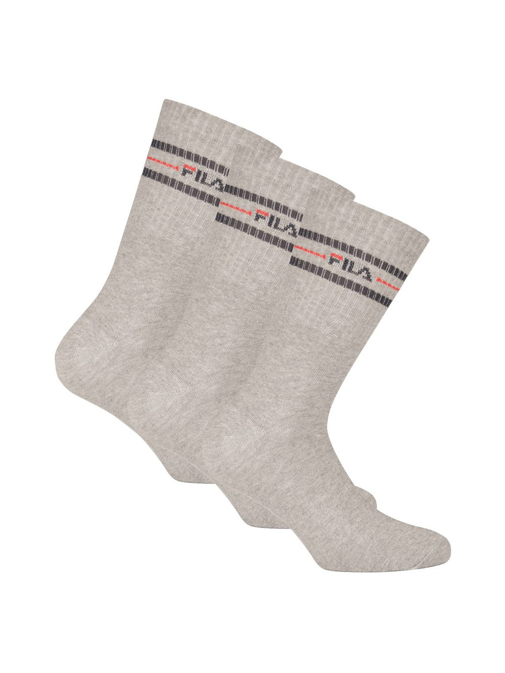 FILA Socken 3er Pack Damen Baumwolle gestreift