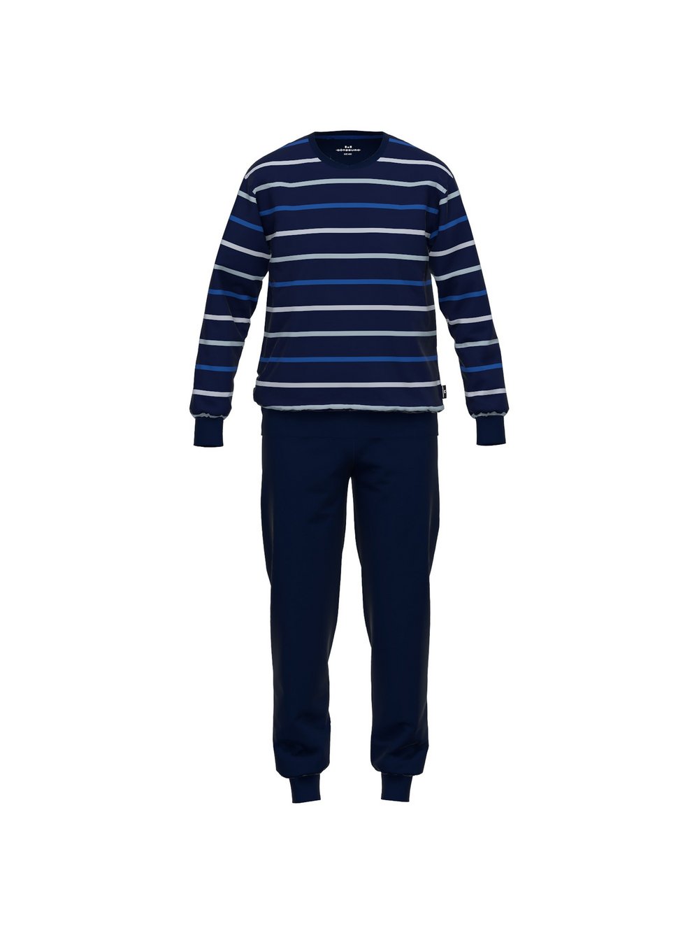 GÖTZBURG Pyjama Herren Baumwolle gestreift