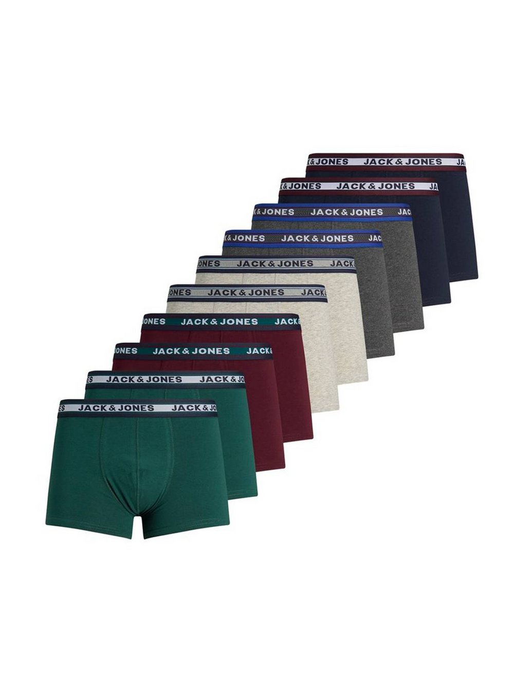 Jack & Jones Boxershort 10er Pack Herren Baumwolle gemustert