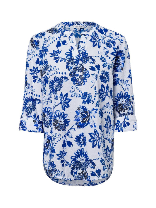 Marie Lund Bluse Damen Baumwolle gemustert