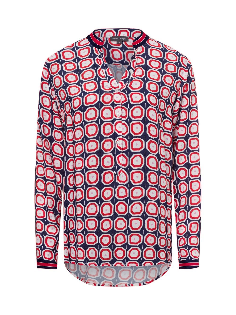 Franco Callegari Blusenshirt Damen Viskose gemustert