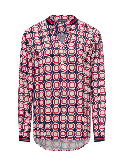 Franco Callegari Blusenshirt Damen Viskose gemustert