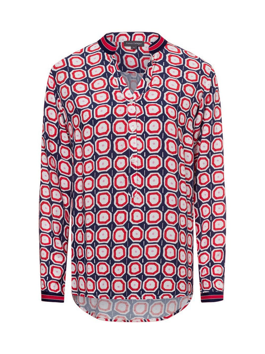 Franco Callegari Blusenshirt Damen Viskose gemustert